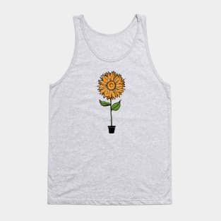 Cute Sunflower Plant Tank Top